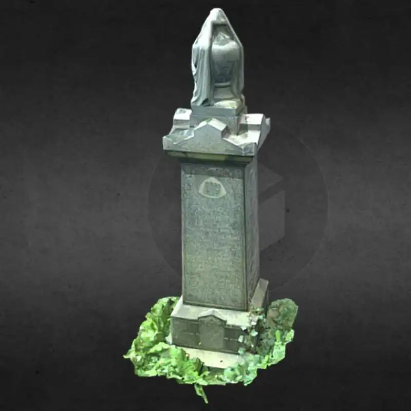 Photogrammetry: Tombstone with Urn Statue